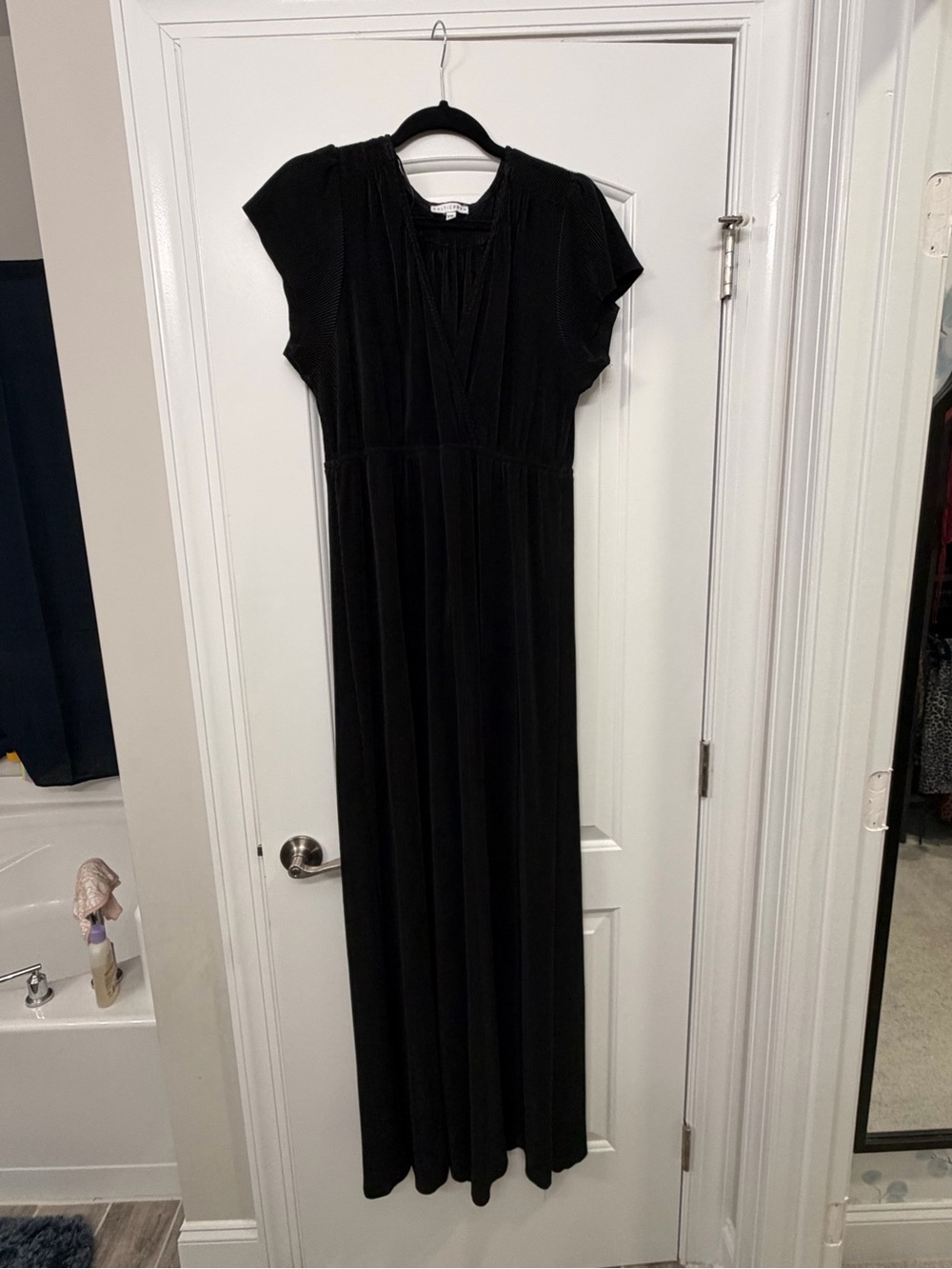 Women's Black Ribbed Maxi Dress - Baltic Born